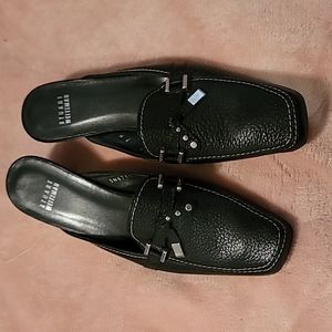 Vintage Stuart Weitzman Black Mules NWOT Size 7
